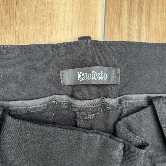 Manifesto Black Straight Leg Women’s Jean Dress Pants Size Large - Picture 5 of 7